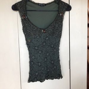 Ann Ferriday top deep green S